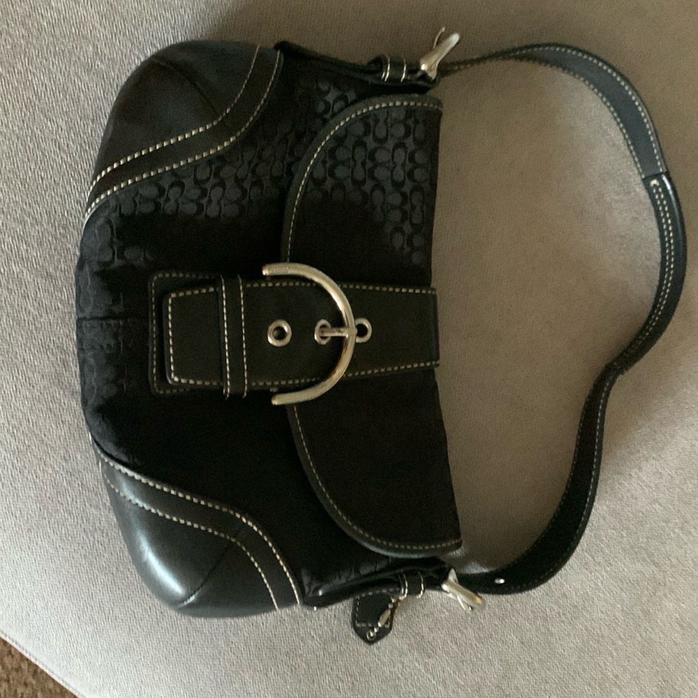 Black coach handbag